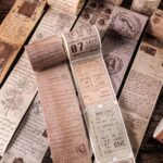 Retro European Handwriting Journal Deco Paper Tape