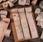 Retro European Handwriting Journal Deco Paper Tape - Image 2
