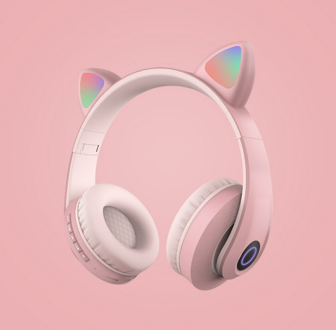 20211017_143231 Cute Cat Ear Light Flashing Bluetooth 5.0 Headphone - Image 1