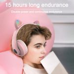 Cute Cat Ear Light Flashing Bluetooth 5.0 Headphone - Image 8