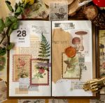 60pcs Vintage Plant Flower Stamp Sticker - Image 2