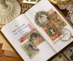 60pcs Vintage Plant Flower Stamp Sticker - Image 8