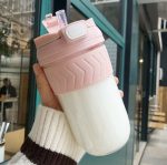 Korean Portable Glass Coffee Milk Cup With Straw - Image 7