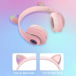 Cute Cat Ear Light Flashing Bluetooth 5.0 Headphone - Image 4