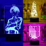 Attack On Titan AOT Manga Levi Eren Mikasa 3d Stand Night Light - Image 6