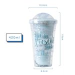 Candy Color Star Sequin Drinking Water Bottle with Straw - Image 5