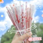 12pcs Cute Strawberry Peach Avocado Gel Pen Set
