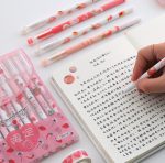 12pcs Cute Strawberry Peach Avocado Gel Pen Set - Image 3