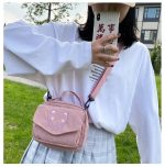 Bear Corduroy Cute Tote Messenger Bag - Image 9