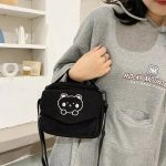 Bear Corduroy Cute Tote Messenger Bag - Image 4