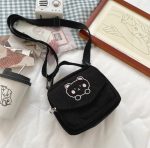 Bear Corduroy Cute Tote Messenger Bag - Image 6