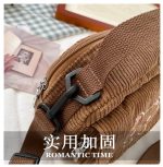 Bear Corduroy Cute Tote Messenger Bag - Image 10