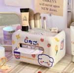 Cute multifunctional desktop makeup storage box tissue box - Image 10