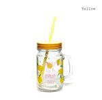 Fruit Day 450ML Mason Jar Glass with Straw - Image 7
