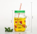 Fruit Day 450ML Mason Jar Glass with Straw - Image 4