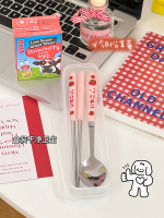 Japanese Cute Pink Strawberry Portable Cutlery Set - Image 5
