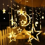 Star Moon Curtain Fairy Lights - Image 4