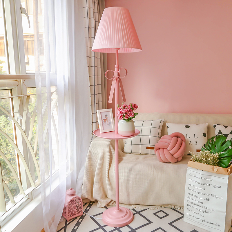 Princess Little Bow Aesthetic Coffee Table Floor Lamp Remote Control