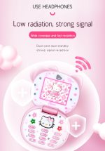 Hello Kitty Dual Sim Flip Mini Mobile Phone for Cute Girl Kid Mp3 - Image 17