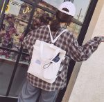 Fashion Leisure College Simple Tote Bag Shoulder Bag - Image 4