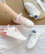Strawberry White Autumn Winter Korean all-match casual breathable Sneakers tide thick bottom - Image 4
