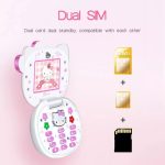 Hello Kitty Dual Sim Flip Mini Mobile Phone for Cute Girl Kid Mp3 - Image 4