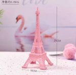 Pink Vintage Paris Eiffel Tower Sculpture Girl Desk Decor - Image 5