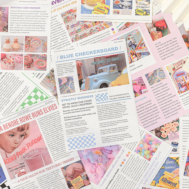tb_image_share_1653821598202.jpg Girl Star retro English hand account diy decorative material Junk paper - Image 1