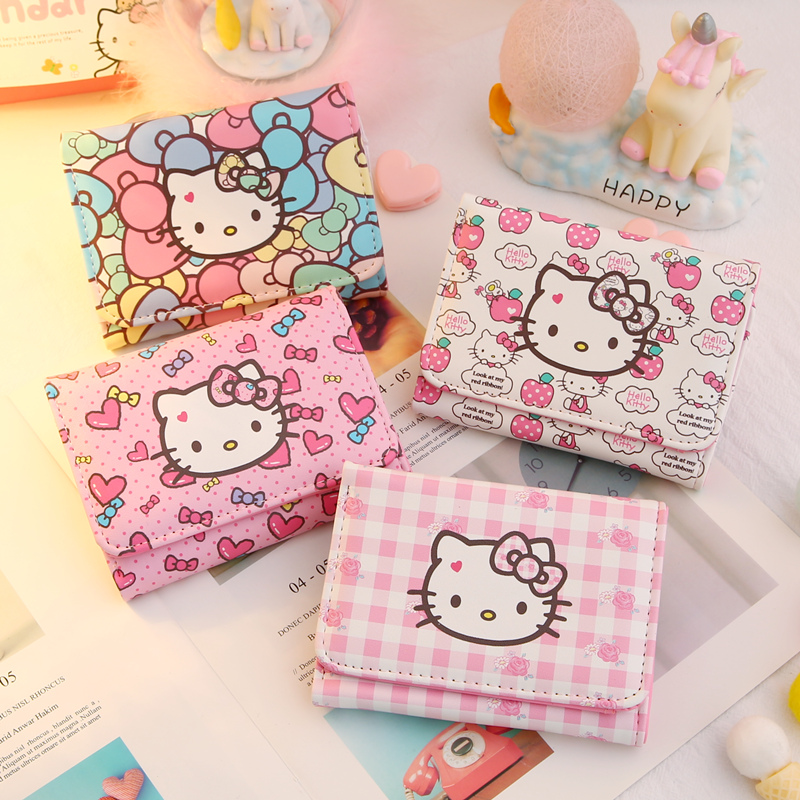 HELLO KITTY Cute Girl Mini Wallet Purse Card Holder