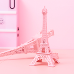 Pink Vintage Paris Eiffel Tower Sculpture Girl Desk Decor - Image 7