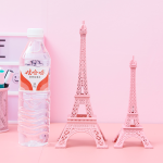Pink Vintage Paris Eiffel Tower Sculpture Girl Desk Decor - Image 3