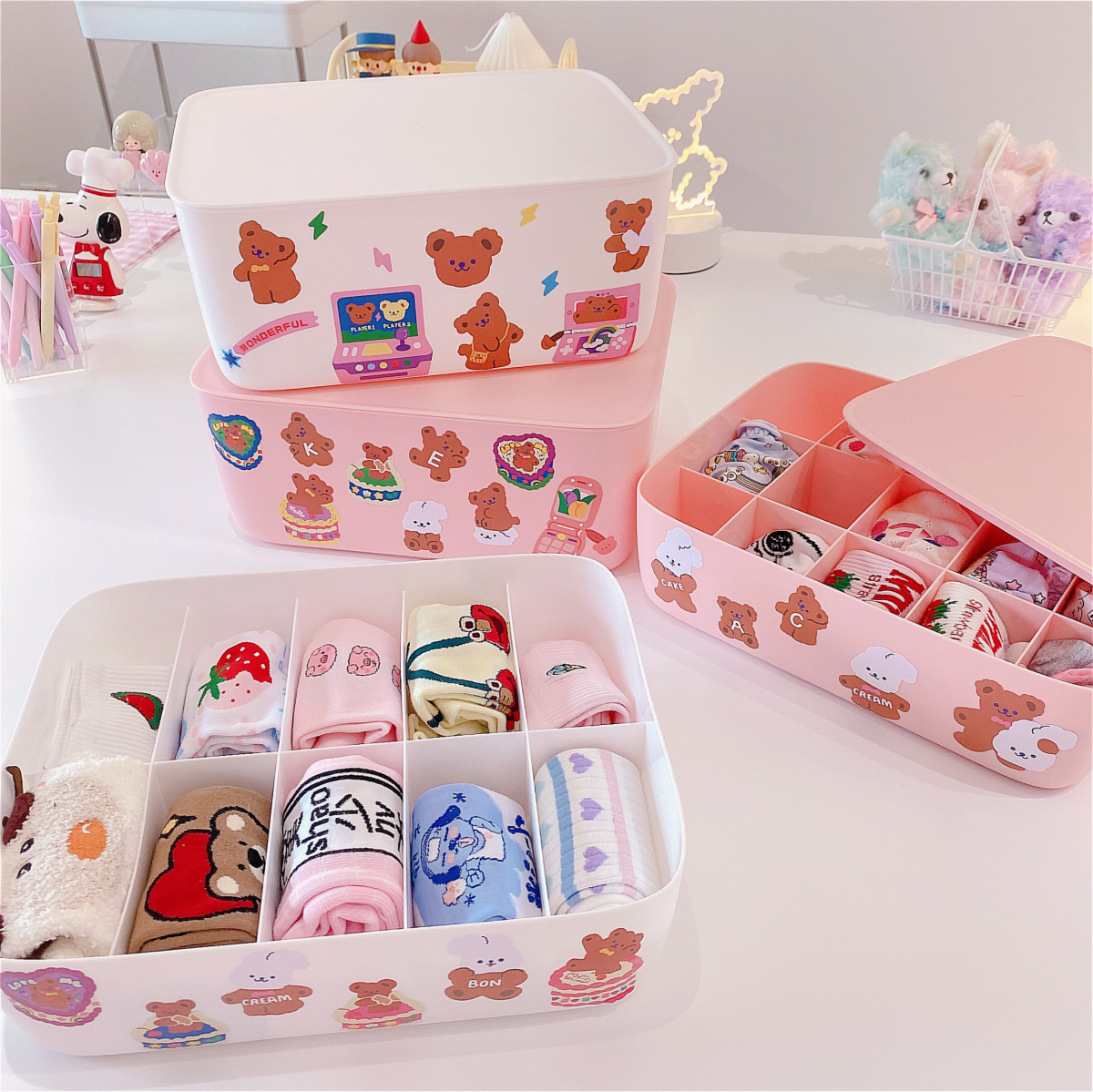 Kawaii Socks Scarf Underwear Organizer - Image 5