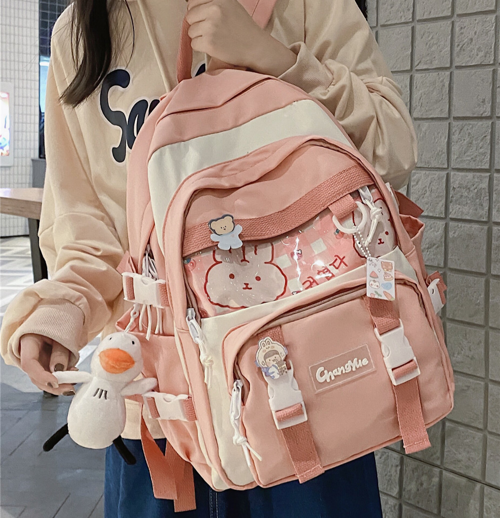 Enopella Kawaii Lovely Girl Buckle Backpack