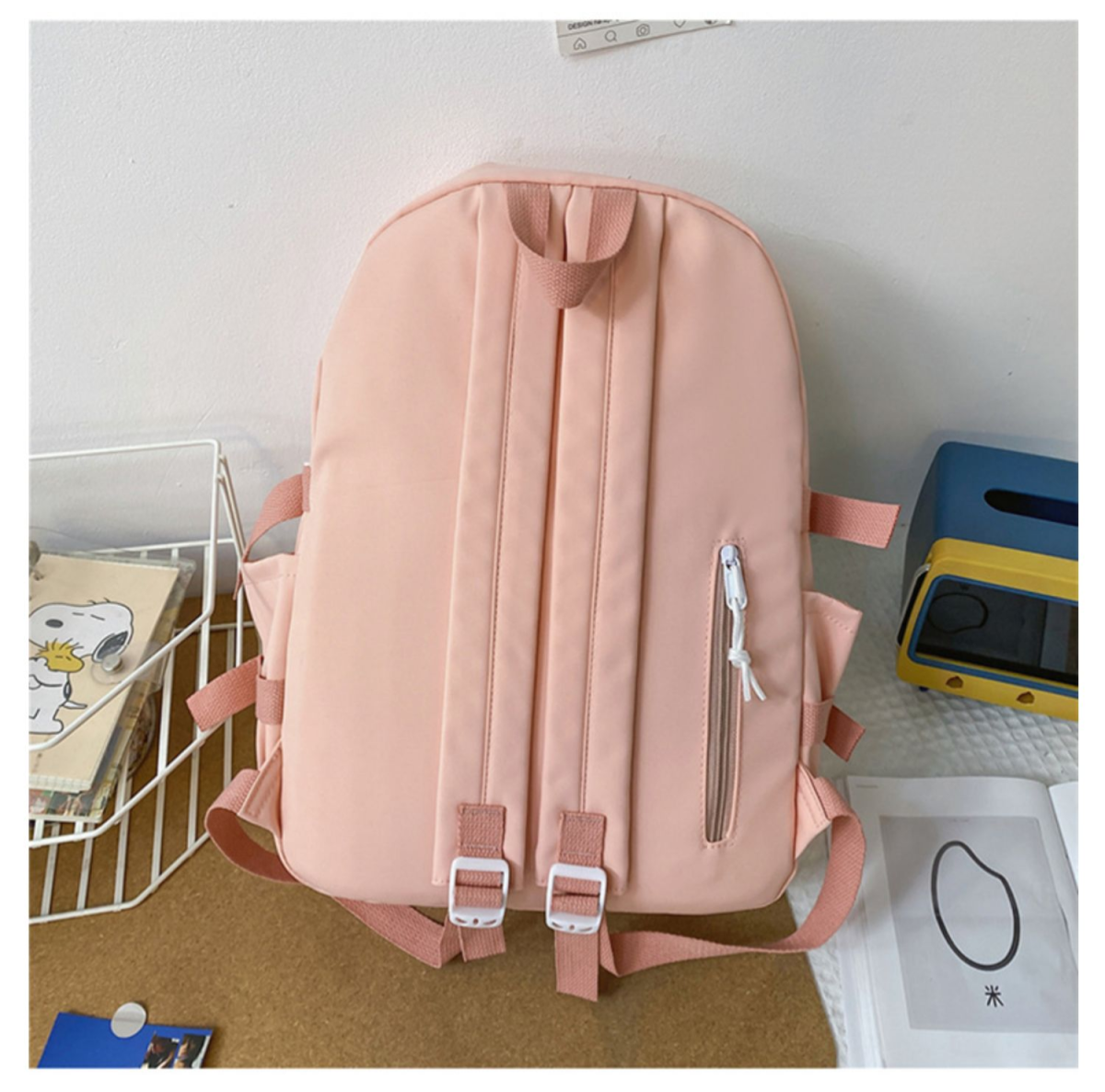 Enopella Kawaii Lovely Girl Buckle Backpack - Image 11