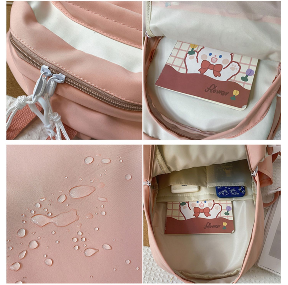Enopella Kawaii Lovely Girl Buckle Backpack - Image 10