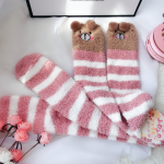 Cute Long Knee Coral Fleece Comfy Socks - Image 20