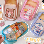Kawaii Japanese Style multi-layered Stationery Supplies Pencil Case Pouch - Image 5