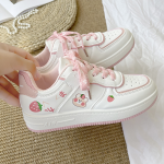 Strawberry White Autumn Winter Korean all-match casual breathable Sneakers tide thick bottom