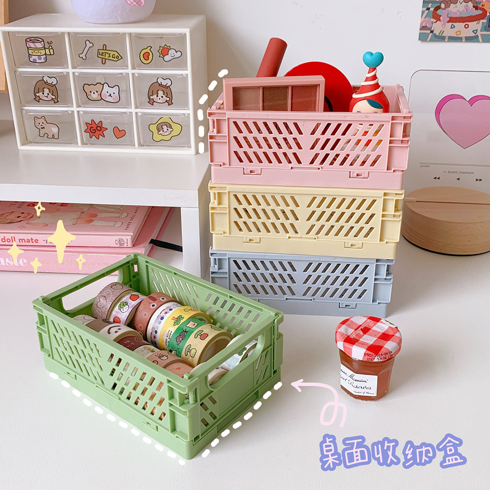 Pastel Color Crate Mini Foldable Storage