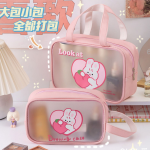Cute Transparent Travel Wash Cosmetics Beauty Organizer Bag Storage - Image 2