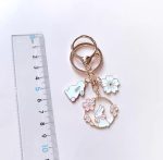 Sweet Sakura Rabbit Alloy Drip Buckle keychain - Image 4
