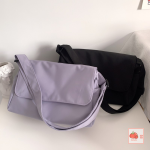 Solid Color Casual Cross Body Messenger Shoulder Bag - Image 4