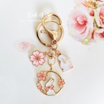 Sweet Sakura Rabbit Alloy Drip Buckle keychain - Image 8