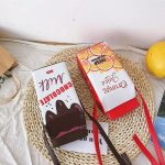 Strawberry Banana Milk Cute Drink Box Woman Crossbody Shoulder Bag Coin Purse - Image 4