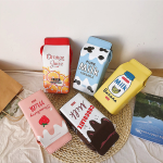 Strawberry Banana Milk Cute Drink Box Woman Crossbody Shoulder Bag Coin Purse
