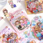 30pcs Lovely Shiny Girl Stickers for Journal Card Diy creative material