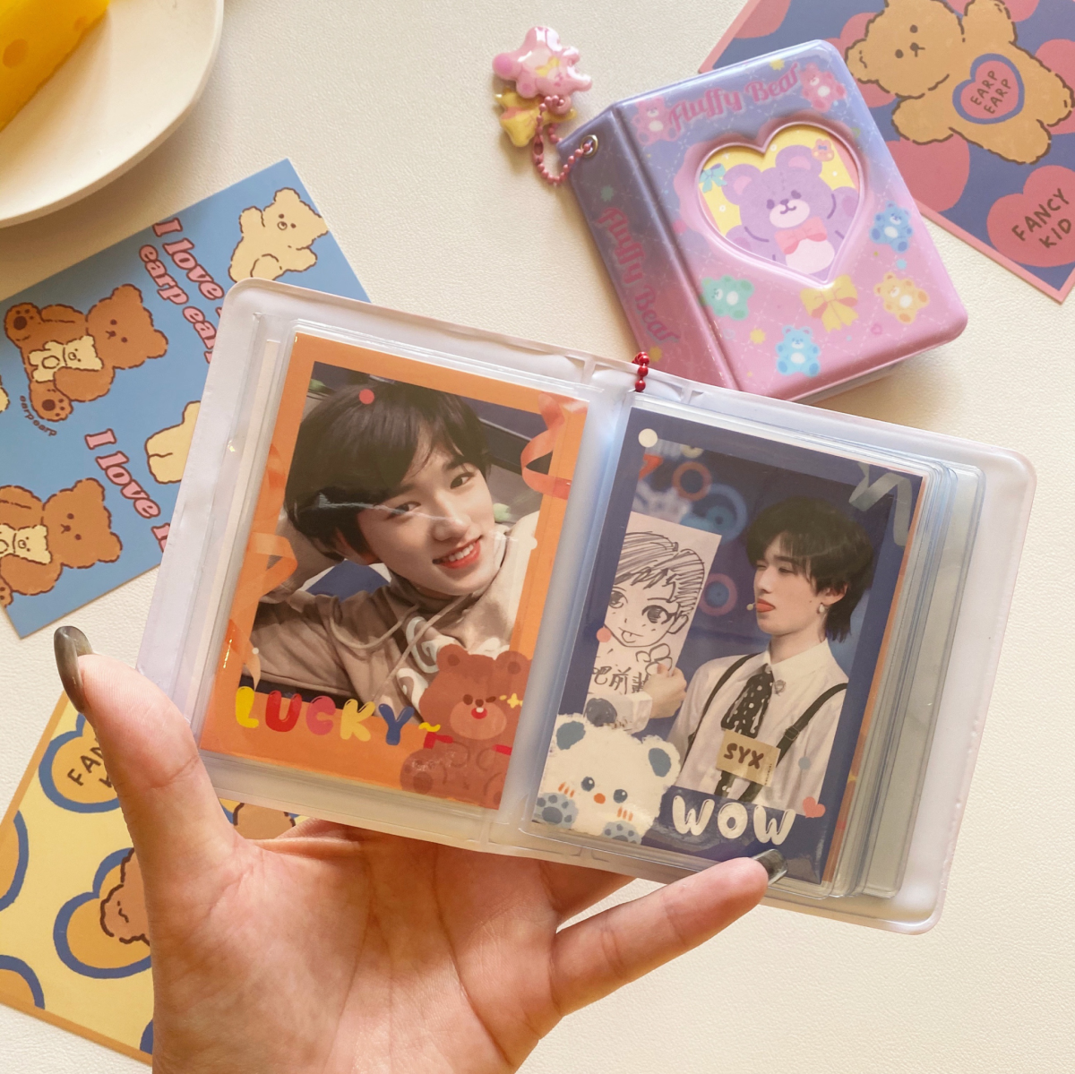 Korean Cute Bear Cherry Rabbit 3 inch Polaroid photo album Idol star chasing album small card storage Collect book - Image 2
