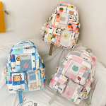 DIFA Cute Bear Cartoon printing Large Capacity Teenager High School Backpack Travel Backpack - Image 17