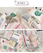 DIFA Cute Bear Cartoon printing Large Capacity Teenager High School Backpack Travel Backpack - Image 10