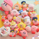 Star Kirby Japanese Cartoon Plush Keychain pendant